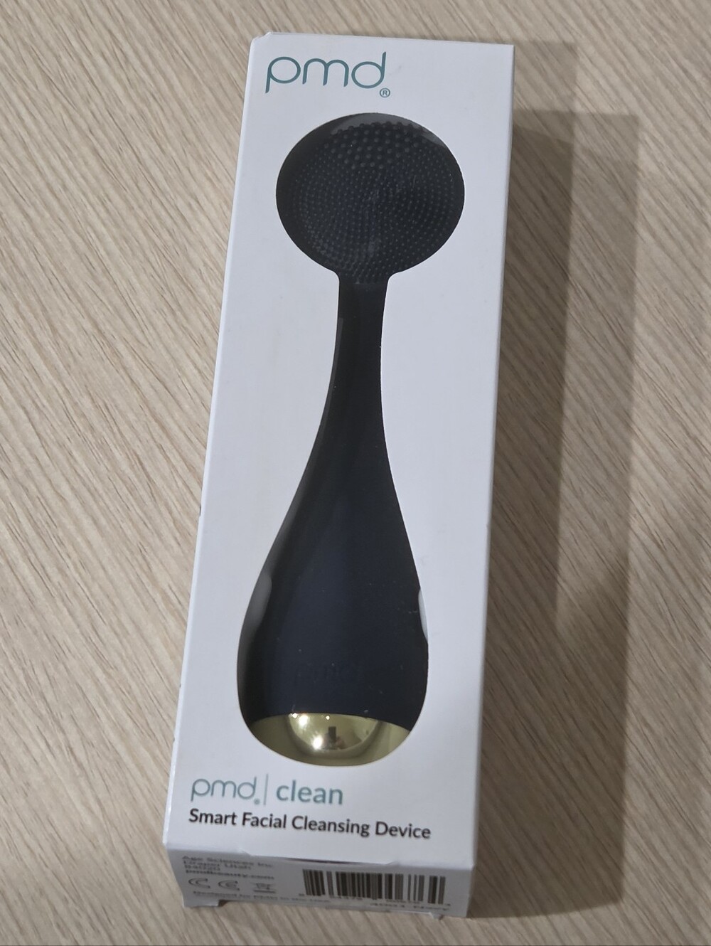 PMD Clean Smart Facial Cleansing Device Navy Blue Gold SonicGlow Face Massager